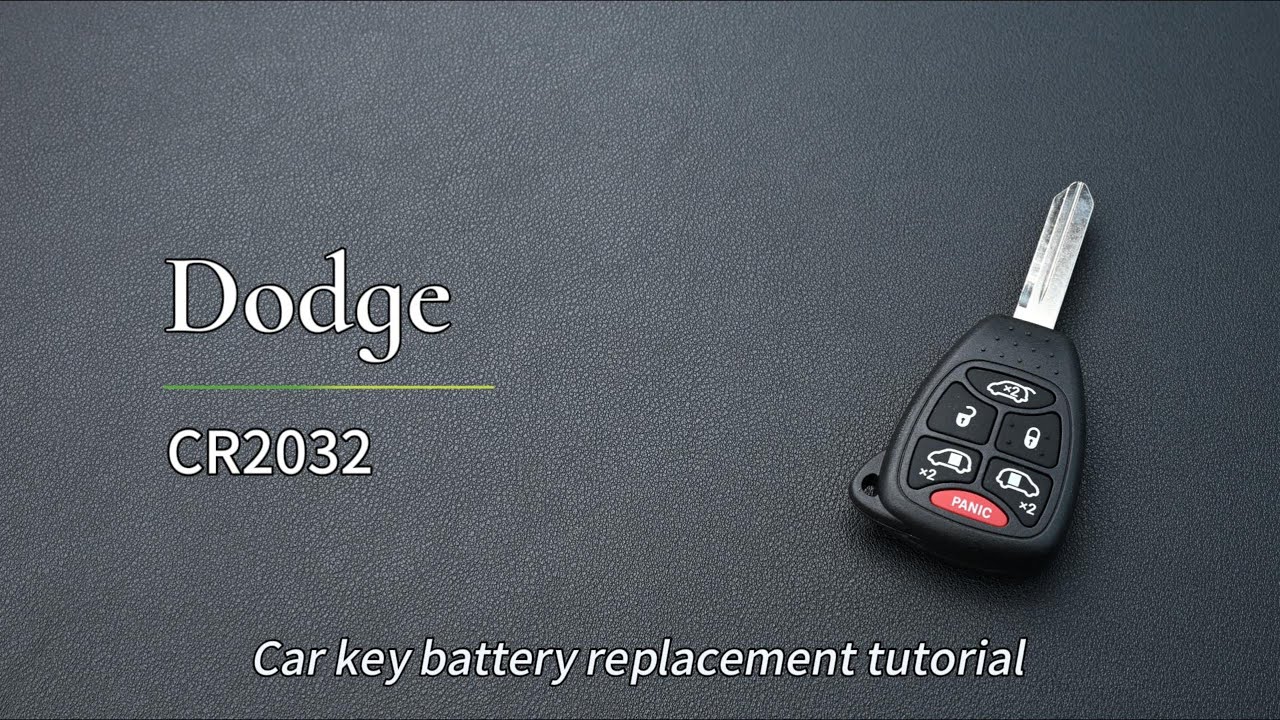 Keyless Entry Battery Change Replace Dodge key battery CR2032 keyless entry remote M3N5WY72XX ...