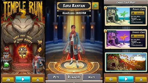Temple Run 2 In A New Look | Character Sara Banyan | Map Fall Jungle