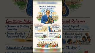 B.R.Ambedkar led India with equality,justice,education, visionary social reforms @ShikshaNovaX