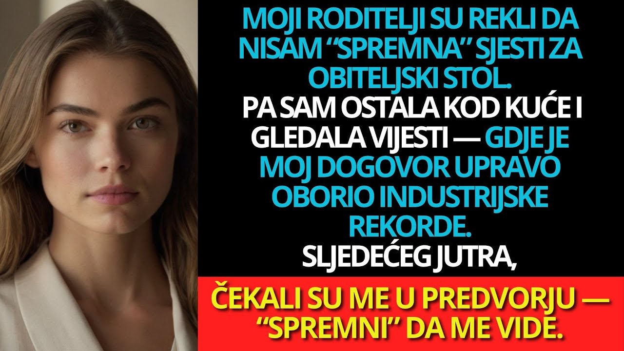 Roditelji su rekli da još nisam “spremna” za stolom. Ostala sam kod kuće i…