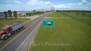 Drone: Sabine Causeway TXLA Border Sabine Pass, TX