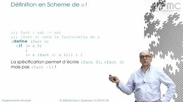 3/2 Exemple: la factorielle - MOOC Programmation récursive