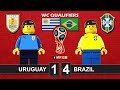 Uruguay vs Brazil 1-4 • World Cup Russia 2018 Qualifiers (24/03/2017) goal Lego Football CBF