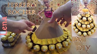 DIY Kleid aus Ferrero Rocher Geschenk Idee 👧 DIY Ferrero Rocher Doll 👧 Кукла из конфет ферреро роше