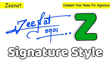 ✔️ Zeenat Name Signature Style Request Done