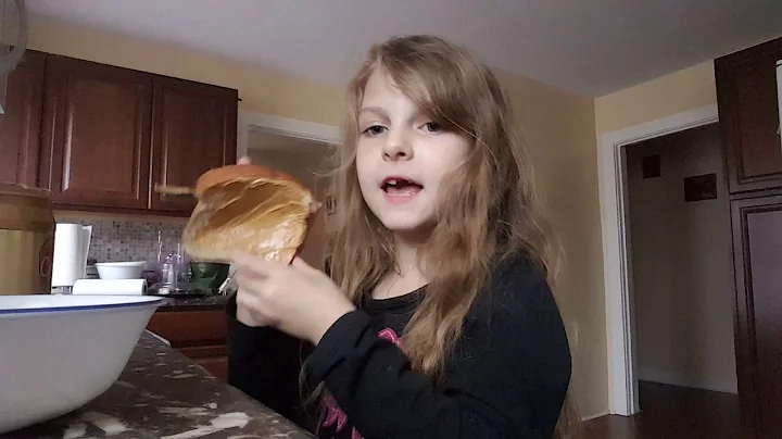 Granola bar with peanut butter on bread.