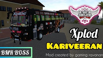Xplod kariveeran bmr mod. in bus simularor game play🎮🎮 Bussid 2.0💡