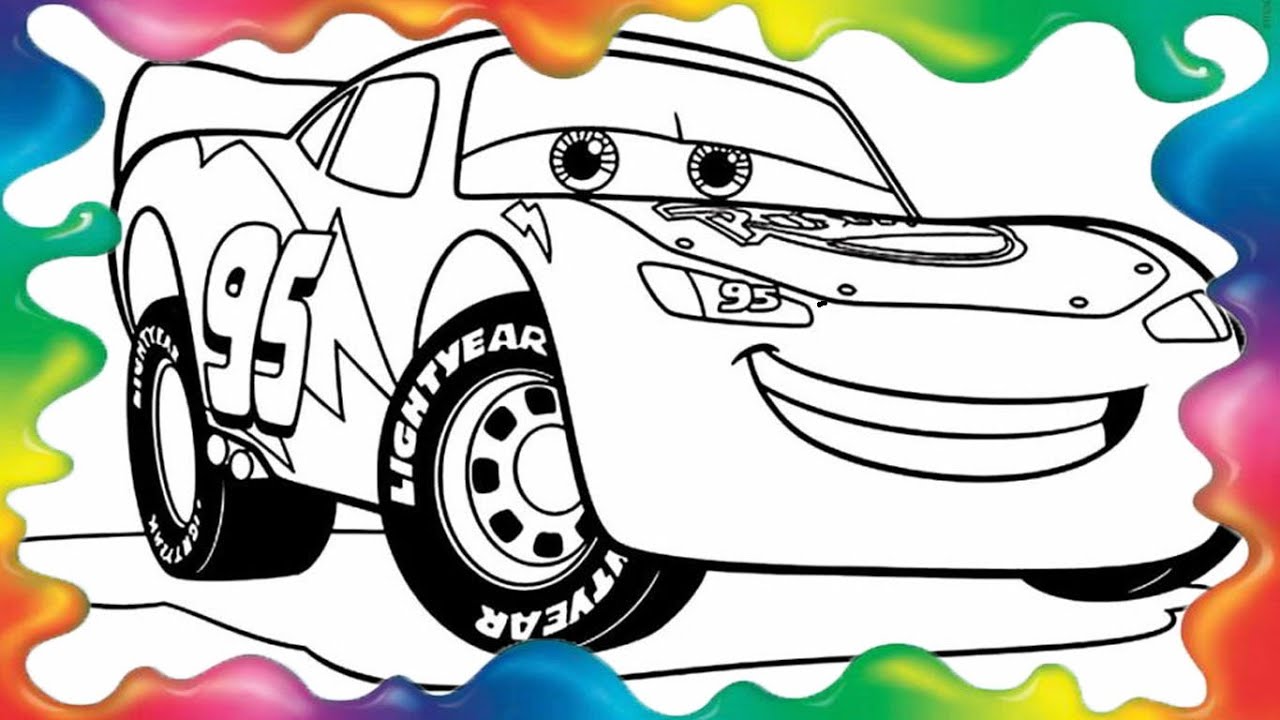 🌈🏎️ Carros Desenho Para Colorir, Carros O filme, Relâmpago McQueen
