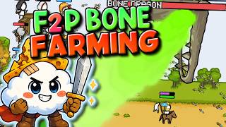 100% F2P Account Bone Dragon Farming in Grow Castle ft. @theholiestherb9973 screenshot 1