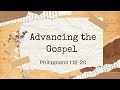 Jan 28 2024 11am  advancing the gospel  phil 11220