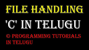 File Handling in C Language in Telugu || Kotha Abhishek