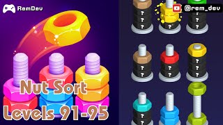 Nut Sort Level 91, 92, 93, 94 & 95 Color Puzzle Game Gameplay Walkthrough Wealth