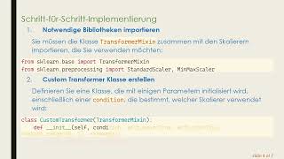 Erstellung Eines Custom Transformer In Scikit-Learn Mit Bedingtem Wechsel Zwischen Skalierern