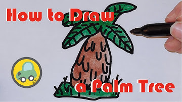 How to Draw a Stylized Palm Tree | Easy drawing for kids and toddlers