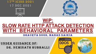 Slow Rate HTTP Attack Detection with Behavioral Parameters Wealth