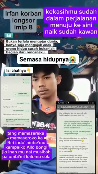 Irfan korban longsor PT Morowali
