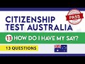 2026 UPDATED CITIZENSHIP TEST AUSTRALIA ― How do i have my say