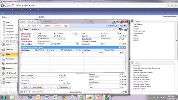 Suggested Items in Dynamics GP