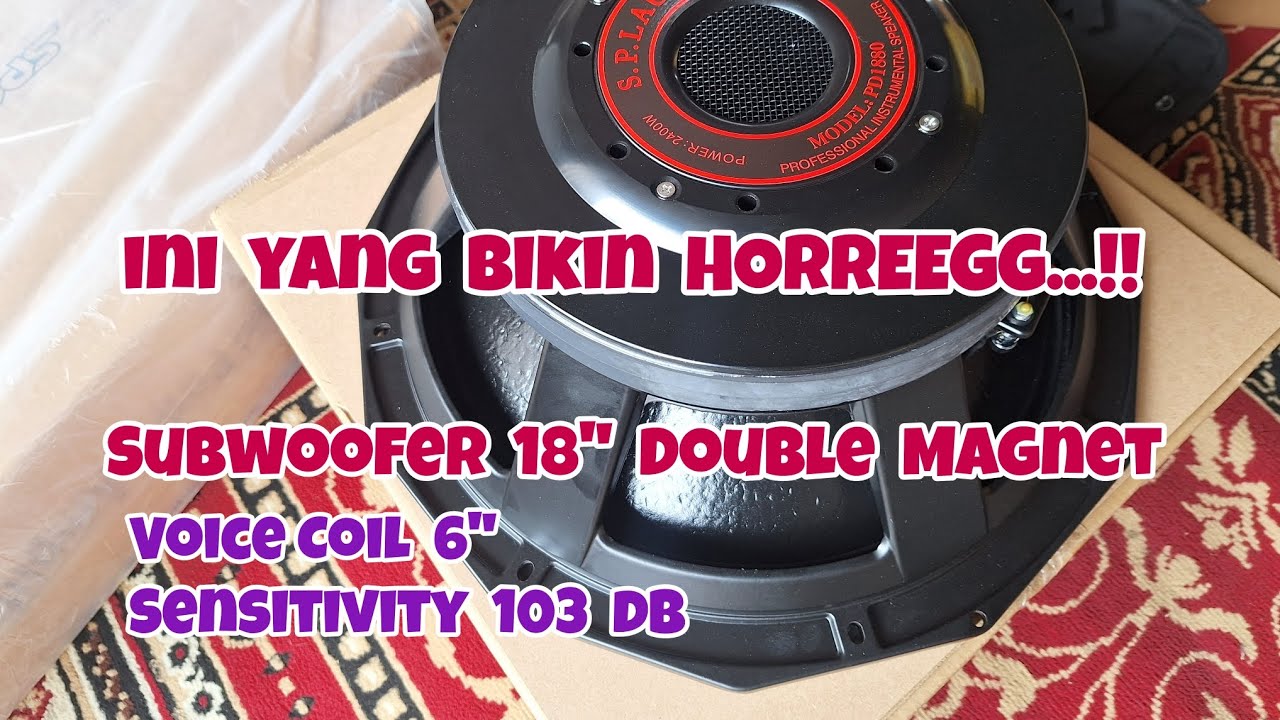 SUBWOOFER 18" Double Magnet yang Bikin HORREEEGG