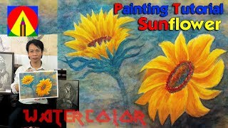 sunflower tutorial painting draw