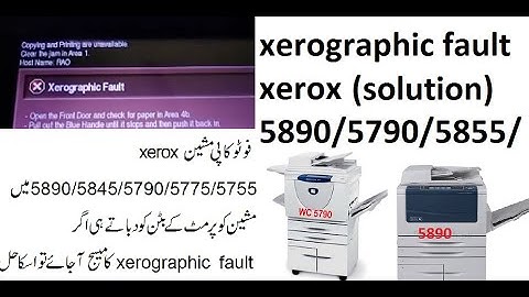 xerographic fault xerox 5890/5790/5855/5755