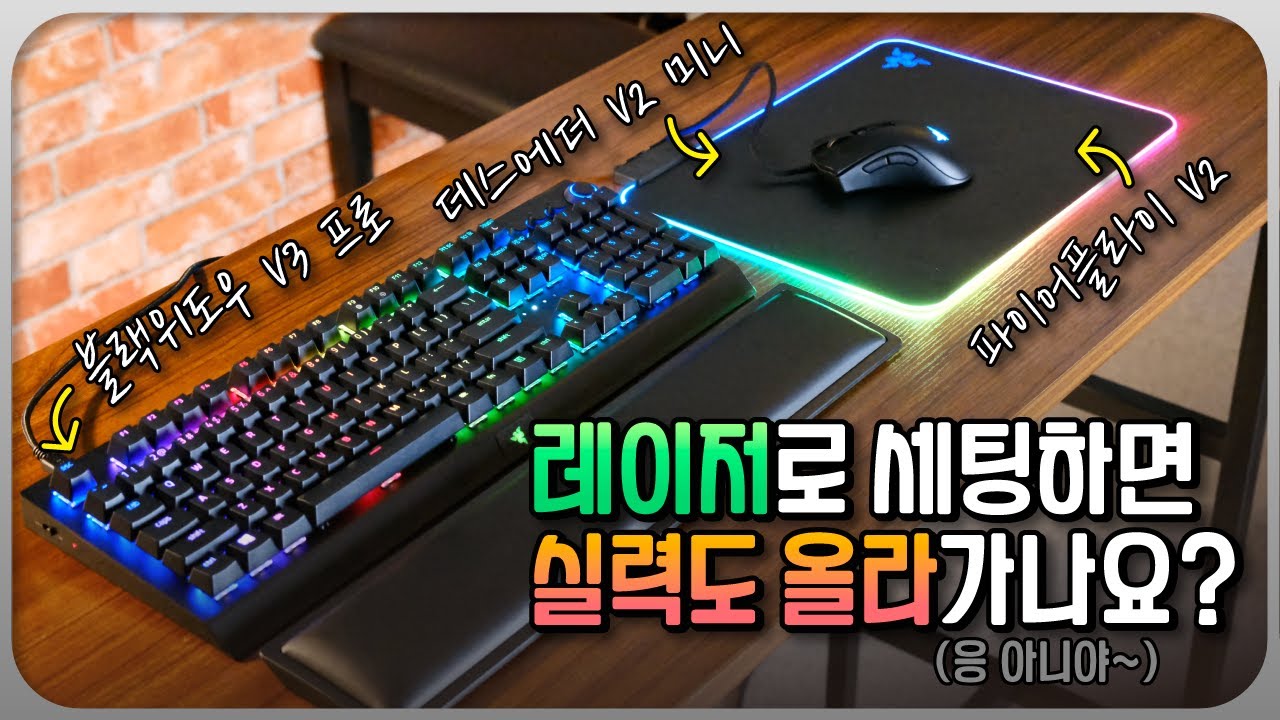 '레이저 키보드 마우스'로 세팅하면 실력도 올라가나요? 아.. 저는 아니라고요?(또르르)