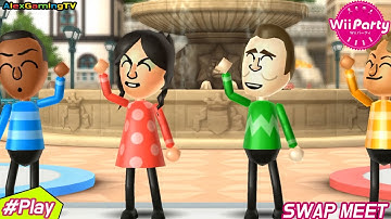 Wii Party - Swap Meet ( Gameplay, Eng Sub ) Player Rodriguez vs Eva vs Rainer vs Greg
