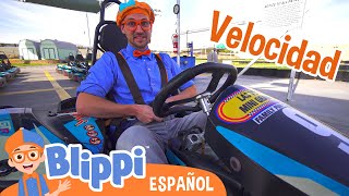 Blippi busca velocidad en los Go-Karts 🏎️| Blippi Español | Videos educativos para niños