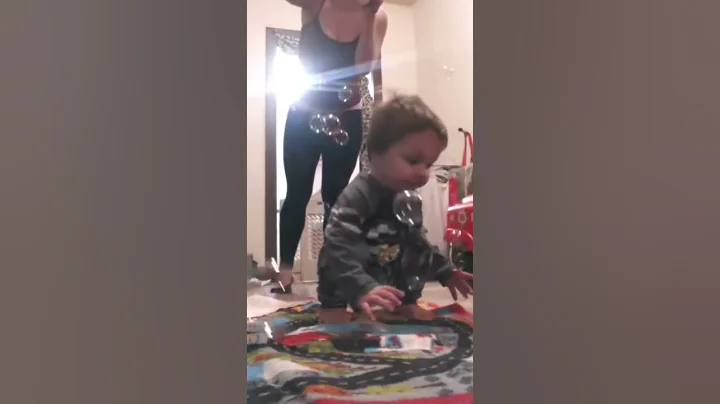 Cutest thing ever bubbles for the first time