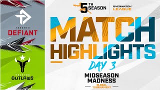 @TorontoDefiant  vs Houston @OutlawsOW | Midseason Madness Tournament Highlights | Day 3