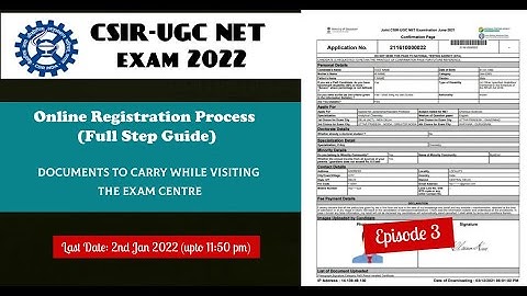 Ep_3: Online Registration for CSIR NET Exam (Full Step Process) |Additional documents in Exam Centre