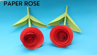 Handmade Paper Rose  | How to Make Very Easy and Simple Paper Rose Paper flower