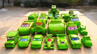 Disney Pixar Cars Lightning McQueen, Mater, Chick Hicks, Sherif| Muddy toys fall into the water 1