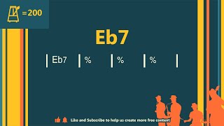 Eb7 (200 bpm) Medium Up tempo Jazz Backing Track / Single Chord Vamp Play Along