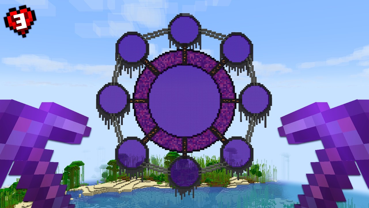 I Transformed a Nether Portal in Survival Minecraft - YouTube
