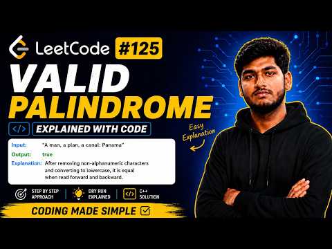 Valid Palindrome | LeetCode #125 | #leetcode #cpp #dsa