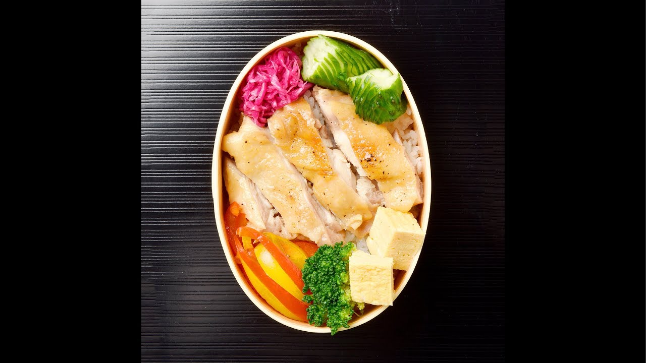 1 minute Bento / 1分料理動画 エディット Microwave Teriyaki Chicken Bento / レンチン鶏の照り焼き弁当 | edit! quick japanese recipes