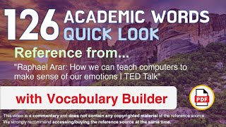 126 Academic Words Quick Look Words Ref from "How we can teach computers to make sense [...], TED"