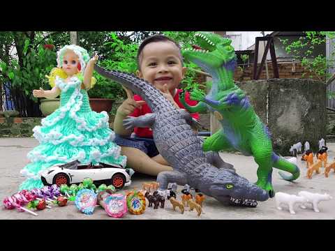 #1 Trò Chơi Khủng Long Cá Sấu Săn kẹo ❤ ChiChi ToysReview TV ❤ Đồ Chơi Trẻ Em Bài Hát Baby Song Mới Nhất
