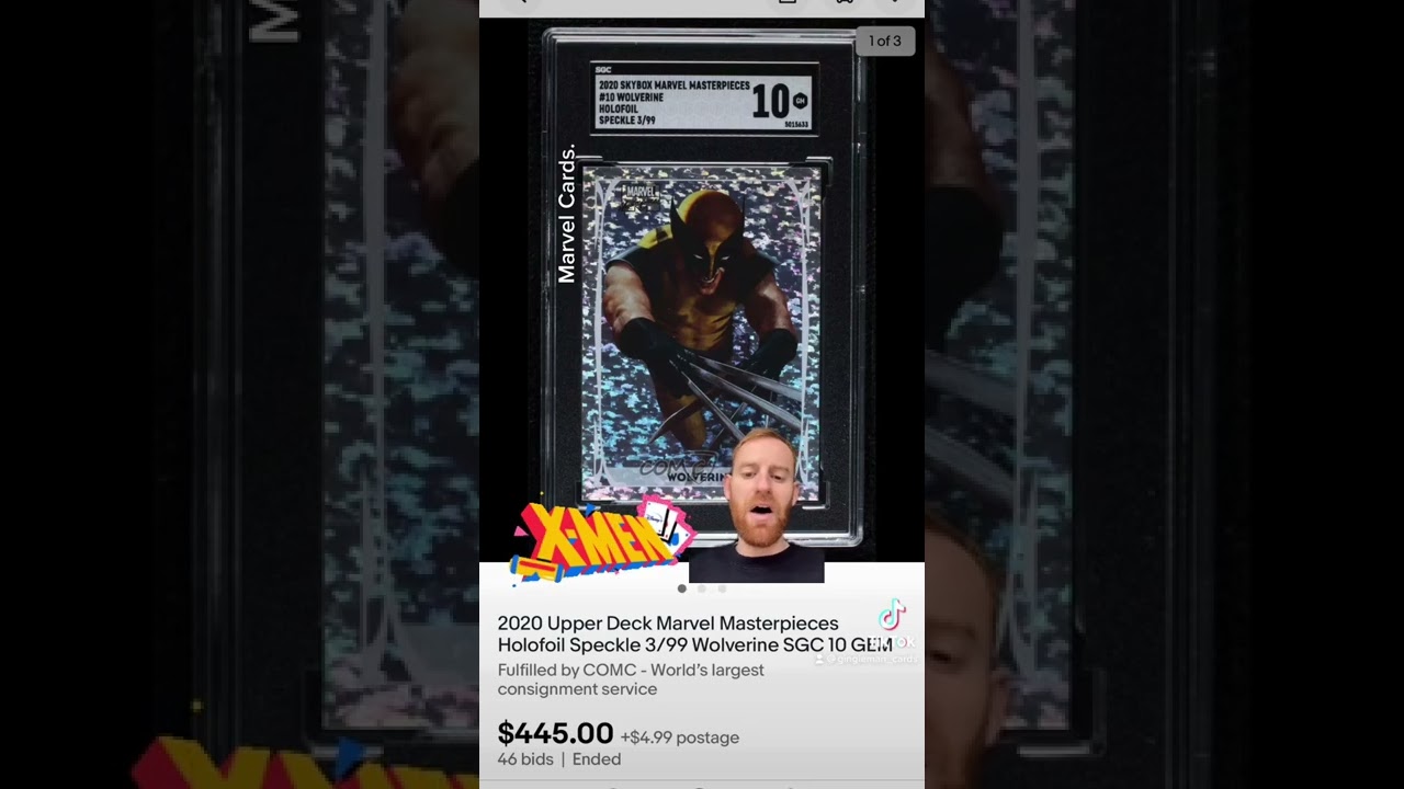 $445 Sold. Wolverine Holo Speckle 2020 Marvel Masterpieces 