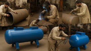 : Incredible Process of Making Air Compressor Tank from One Metal Sheet | Air Compressor Production