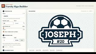 Varsity Sports Name Sign Builder | Create Laser Ready SVG Files in Seconds