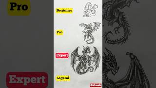How to Draw a Dragon? 🐉 Levels #art #drawing #dragon #monster #sketch #shorts #viral #trending
