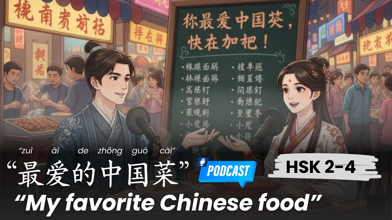 HSK 2-4 l Tell me your favorite Chinese dish! l 你最爱的中国菜，快来告诉我！ l Chinese Podcast