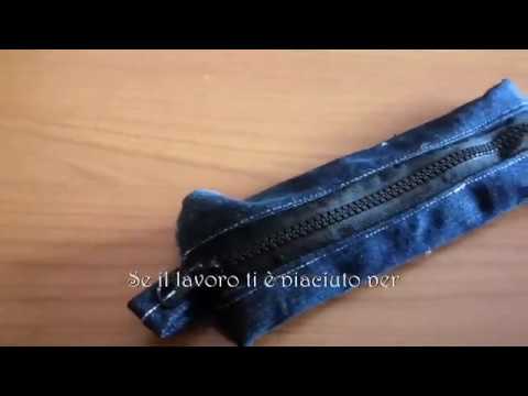 Come Realizzare Un Astuccio Con Jeans Di Riciclo Fallo Con Me Recycle A Jeans In A Pencilcase Youtube