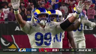Aaron Donald starts and ends the game with a QB sack