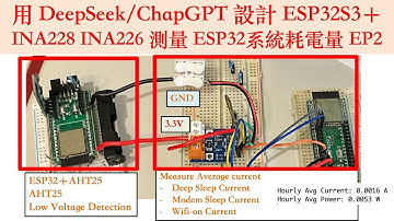 用 DeepSeek/ChapGPT 設計 ESP32S3＋INA228 INA226 測量 ESP32系統耗電量 mAh EP2｜芸庭樹工作室