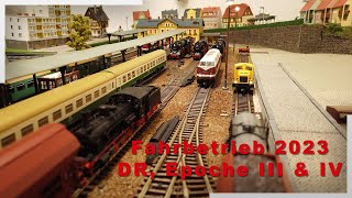 Fahrbetrieb 2023│DR Epoche III & IV│Modellbahn TT│4K