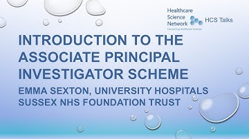 Introduction to the Associate Principal Investigator Scheme