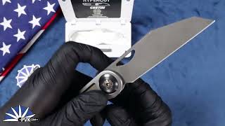 Hypercut Cretin, Dark Stonewashed S45VN, Titanium Scales W/Zirc Pivot Collar And Bronze Anodized HW